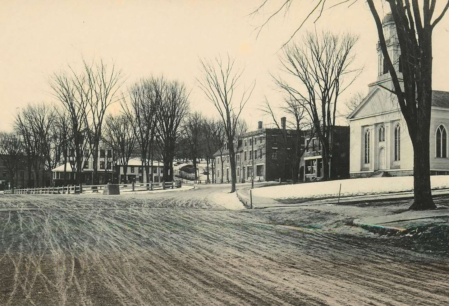 The Square Plymouth NH in 1906 Vintage Print (7 Sizes) - Premium Quality