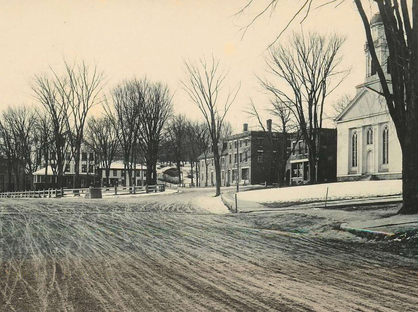 The Square Plymouth NH in 1906 Vintage Print (7 Sizes) - Premium Quality