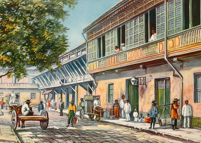 Square of Cervantes Manila Vintage Print (7 Sizes) - Premium Print