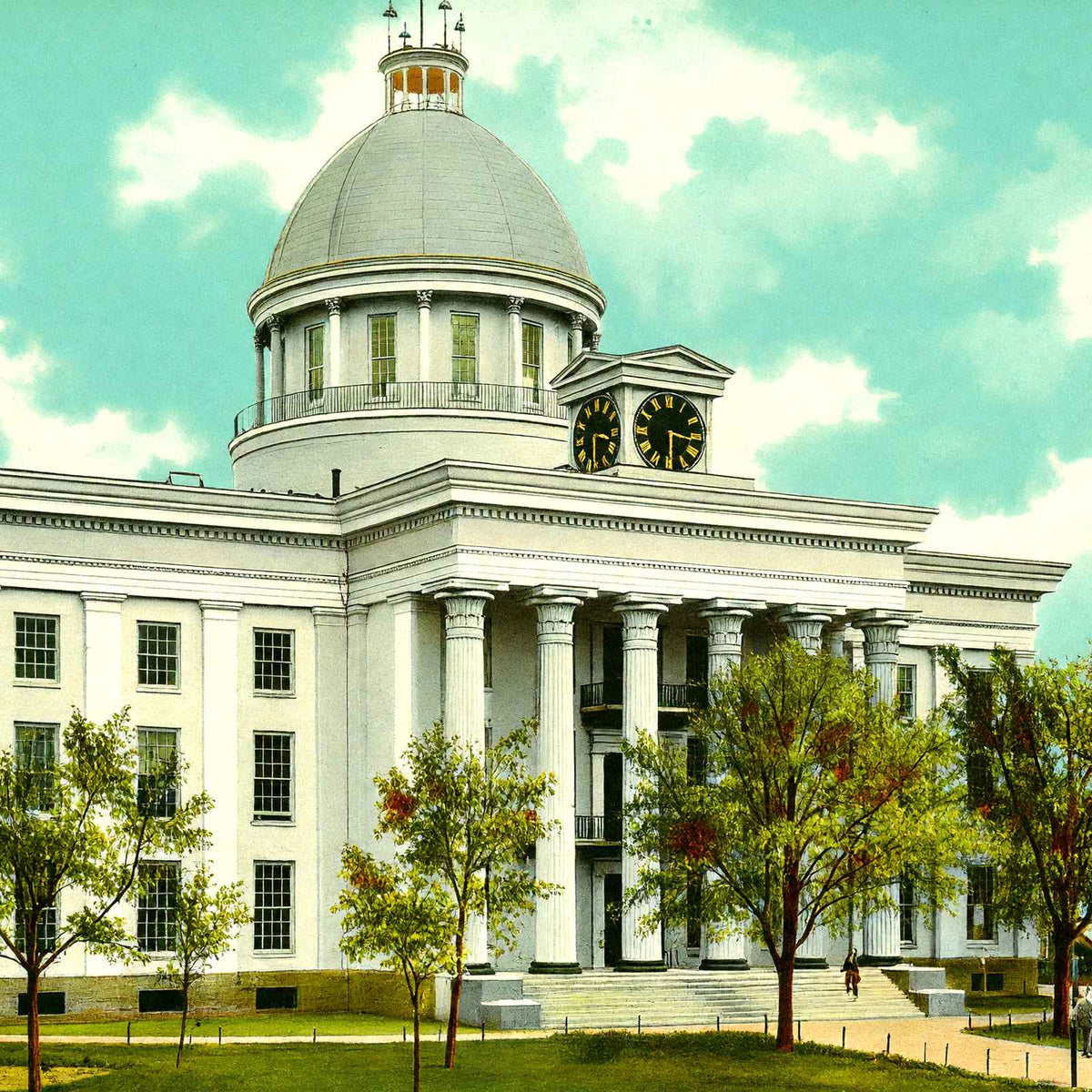 State Capitol Montgomery Alabama in 1906 Vintage Print (7 Sizes) - Acid Free