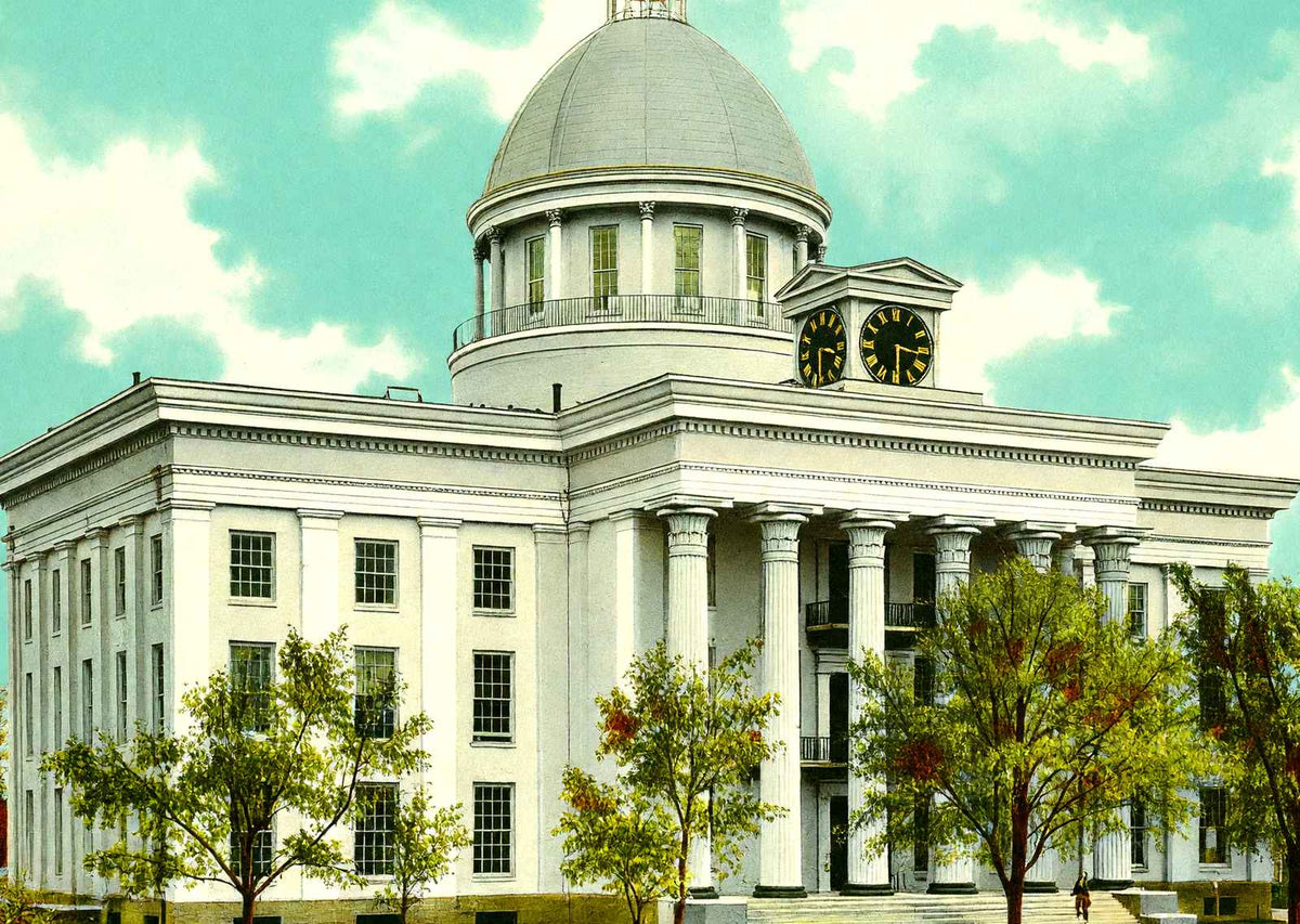 State Capitol Montgomery Alabama in 1906 Vintage Print (7 Sizes) - Acid Free