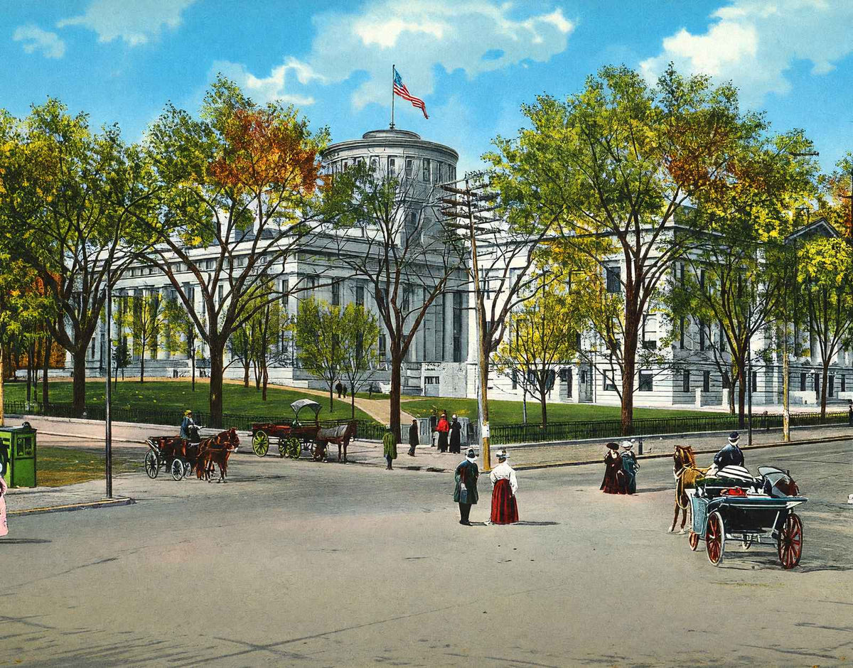 State Capitol Columbus Ohio in 1905 Vintage Print (7 Sizes) - Acid Free