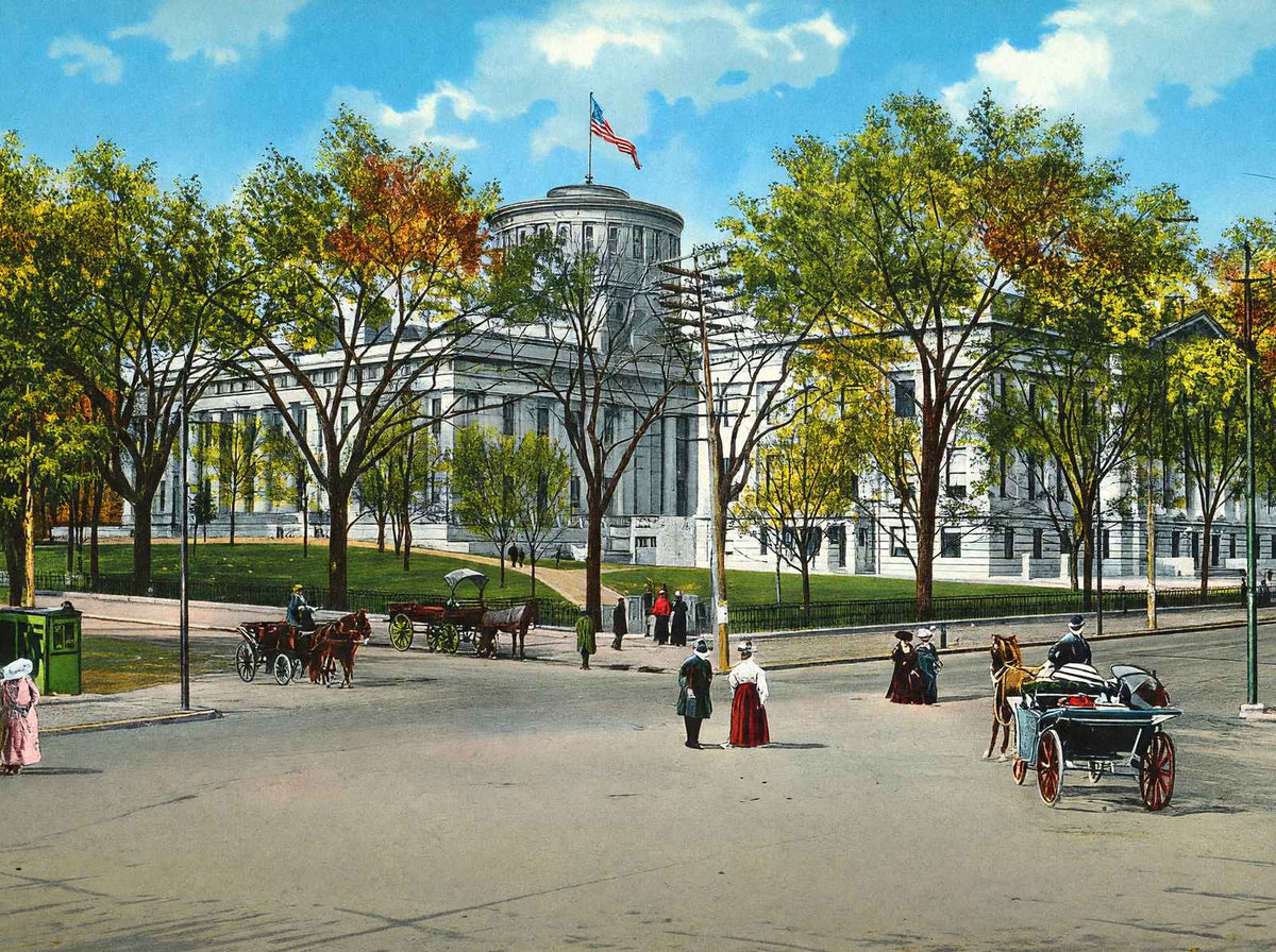 State Capitol Columbus Ohio in 1905 Vintage Print (7 Sizes) - Acid Free