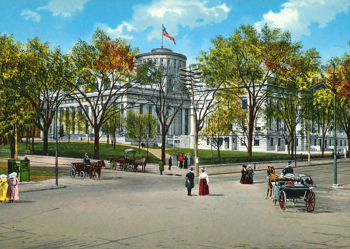 State Capitol Columbus Ohio in 1905 Vintage Print (7 Sizes) - Acid Free