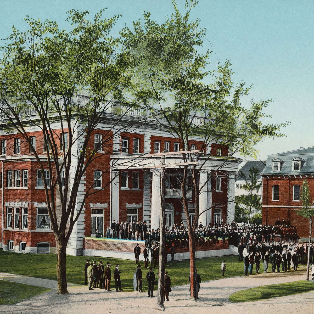 Starting for the Big Game Hanover NH in 1910 Vintage Print (7 Sizes)