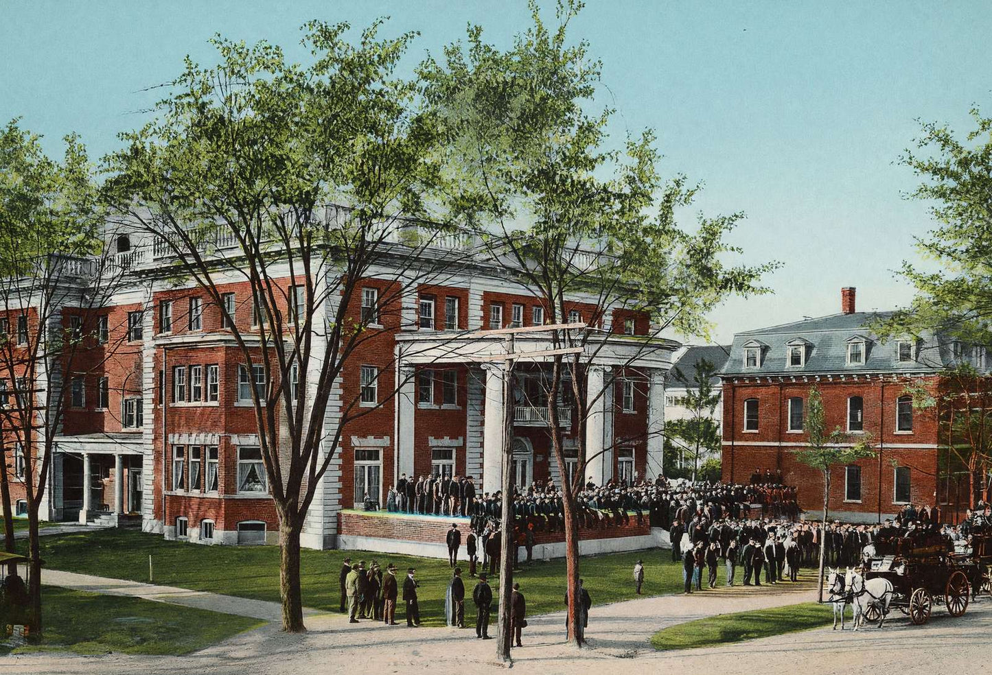 Starting for the Big Game Hanover NH in 1910 Vintage Print (7 Sizes)