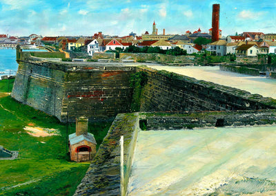 Bird's-Eye View from Fort Marion St Augustine in 1907 Art Print (7 Sizes)