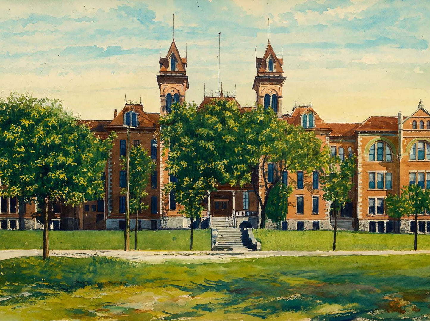 State Normal School Mankato MN in 1906 Art Print (7 Sizes) - Archival Paper
