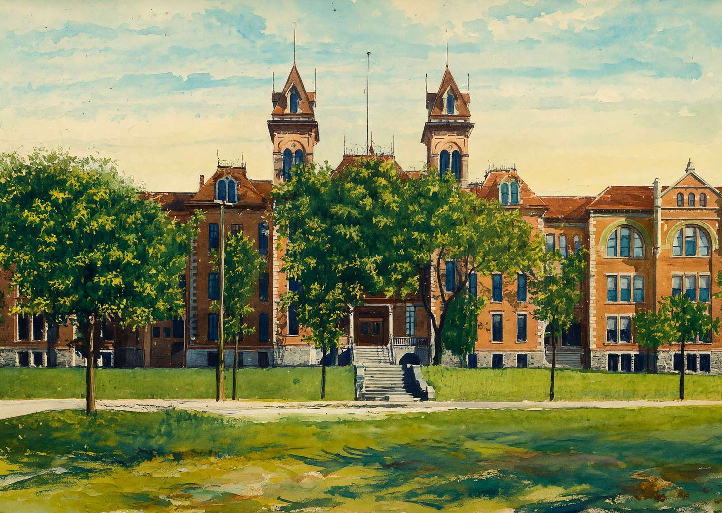 State Normal School Mankato MN in 1906 Art Print (7 Sizes) - Archival Paper