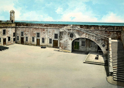 Interior of Fort Marion St Augustine FL in 1908 Vintage Print (7 Sizes)