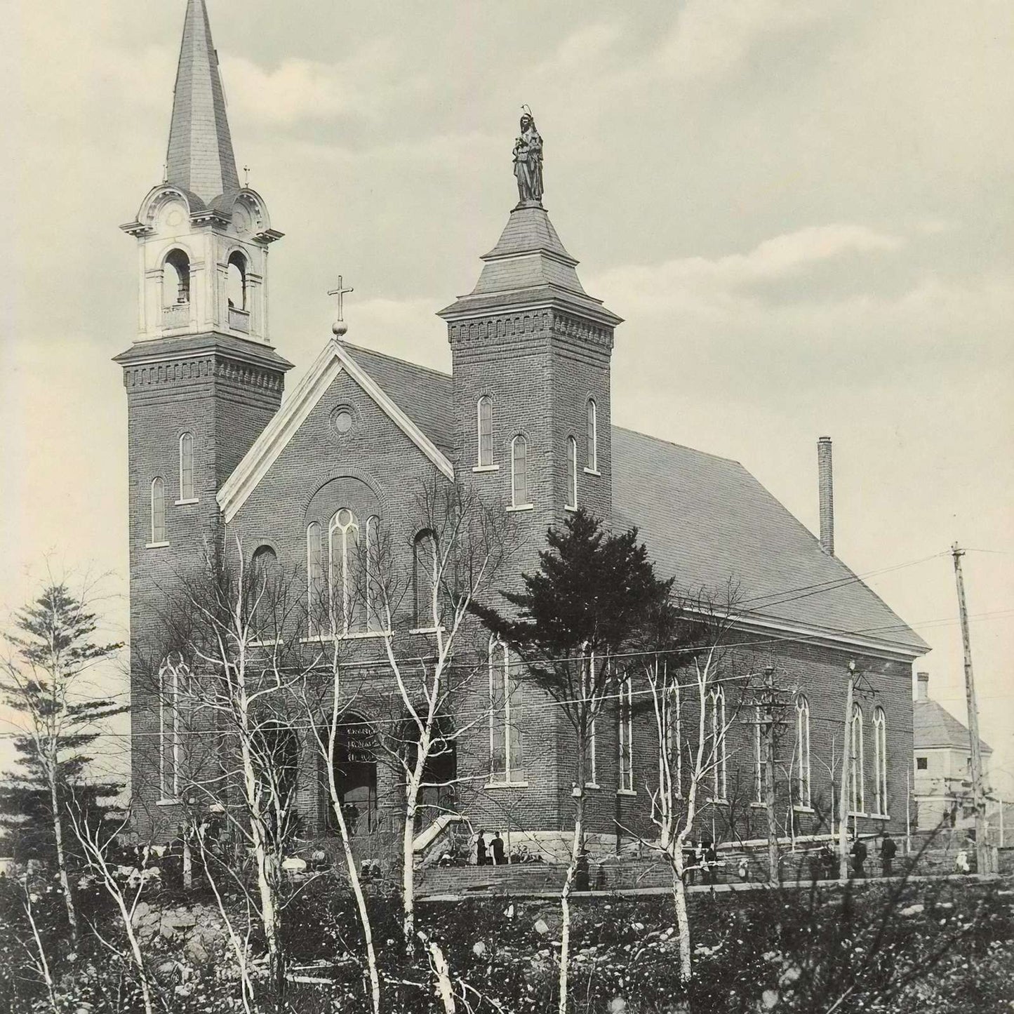St Anne's Church Berlin NH in 1905 Vintage Print (7 Sizes) - Premium Print