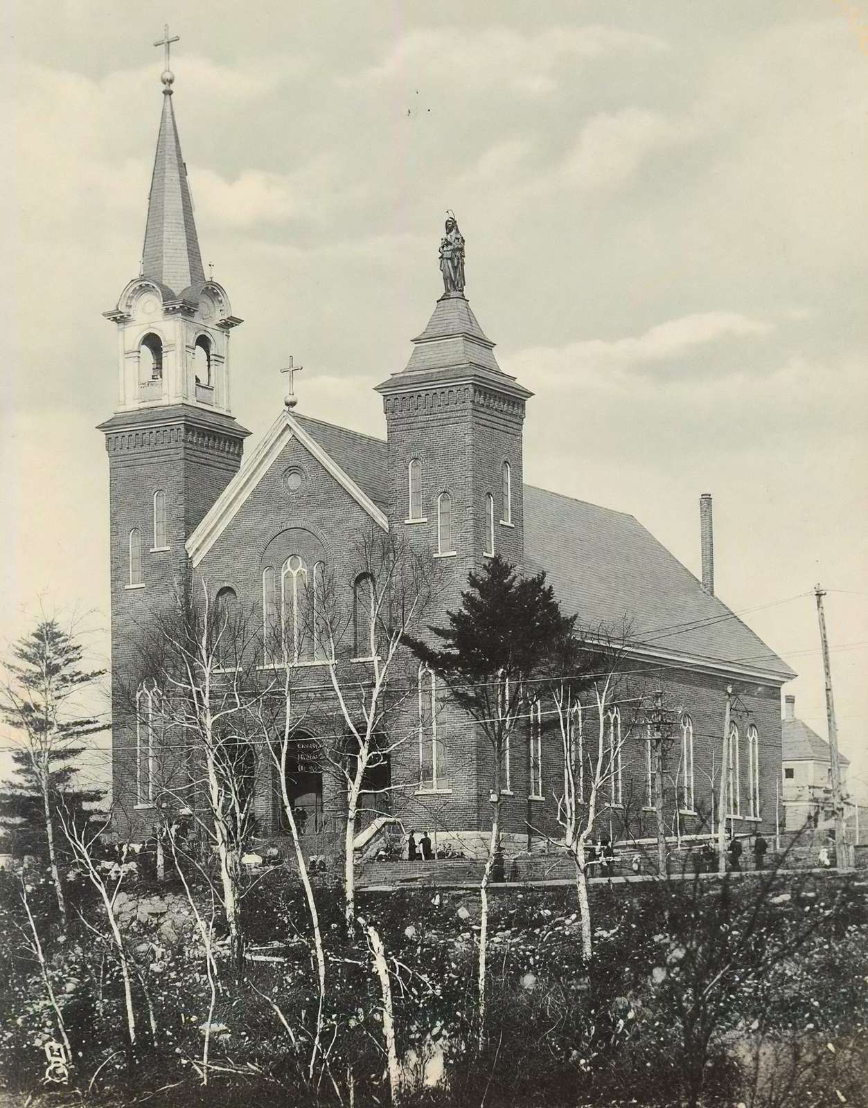 St Anne's Church Berlin NH in 1905 Vintage Print (7 Sizes) - Premium Print