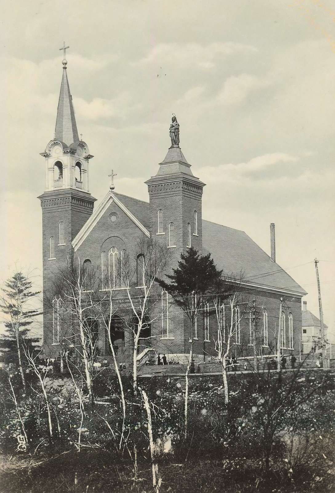 St Anne's Church Berlin NH in 1905 Vintage Print (7 Sizes) - Premium Print
