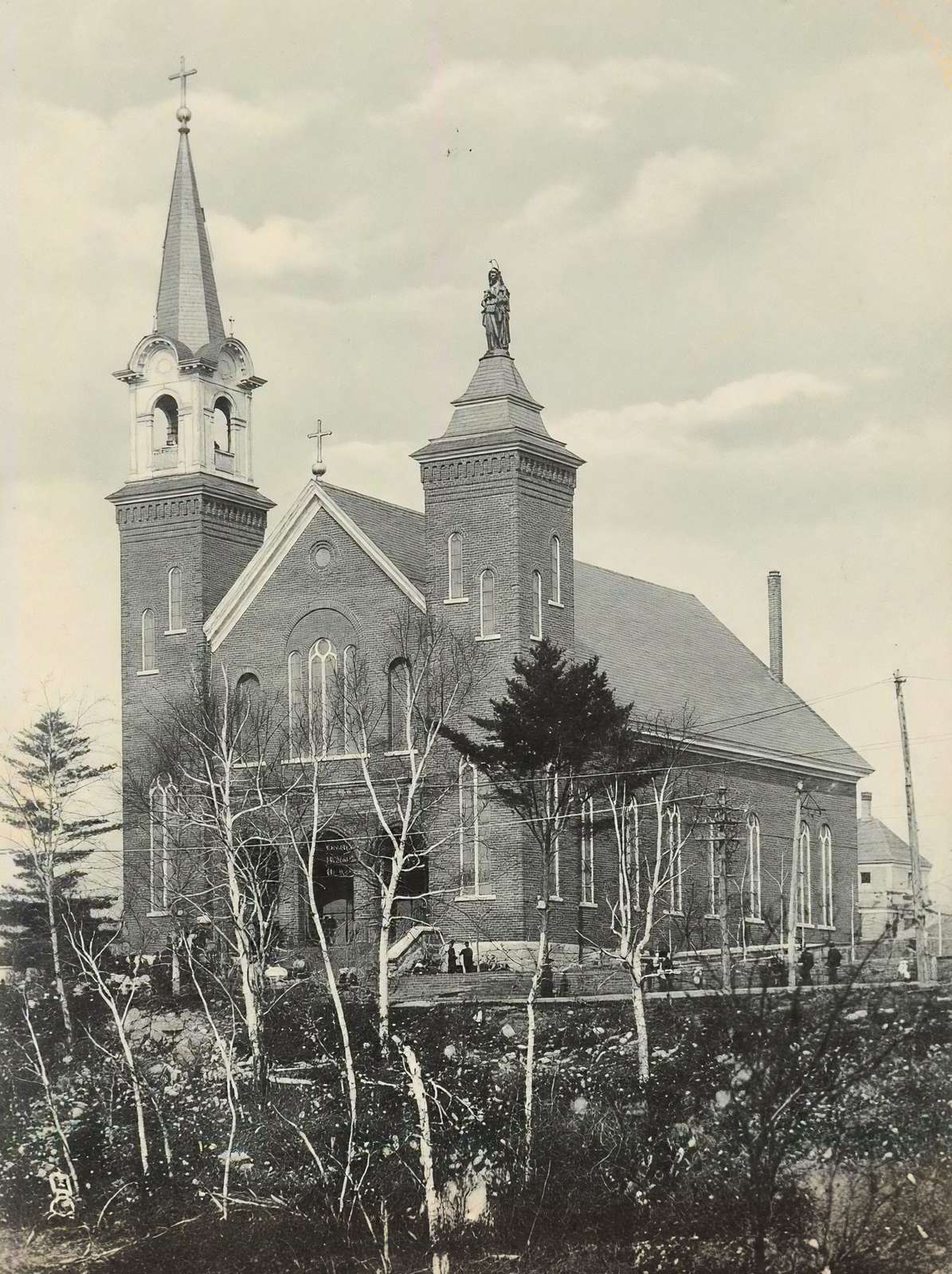 St Anne's Church Berlin NH in 1905 Vintage Print (7 Sizes) - Premium Print