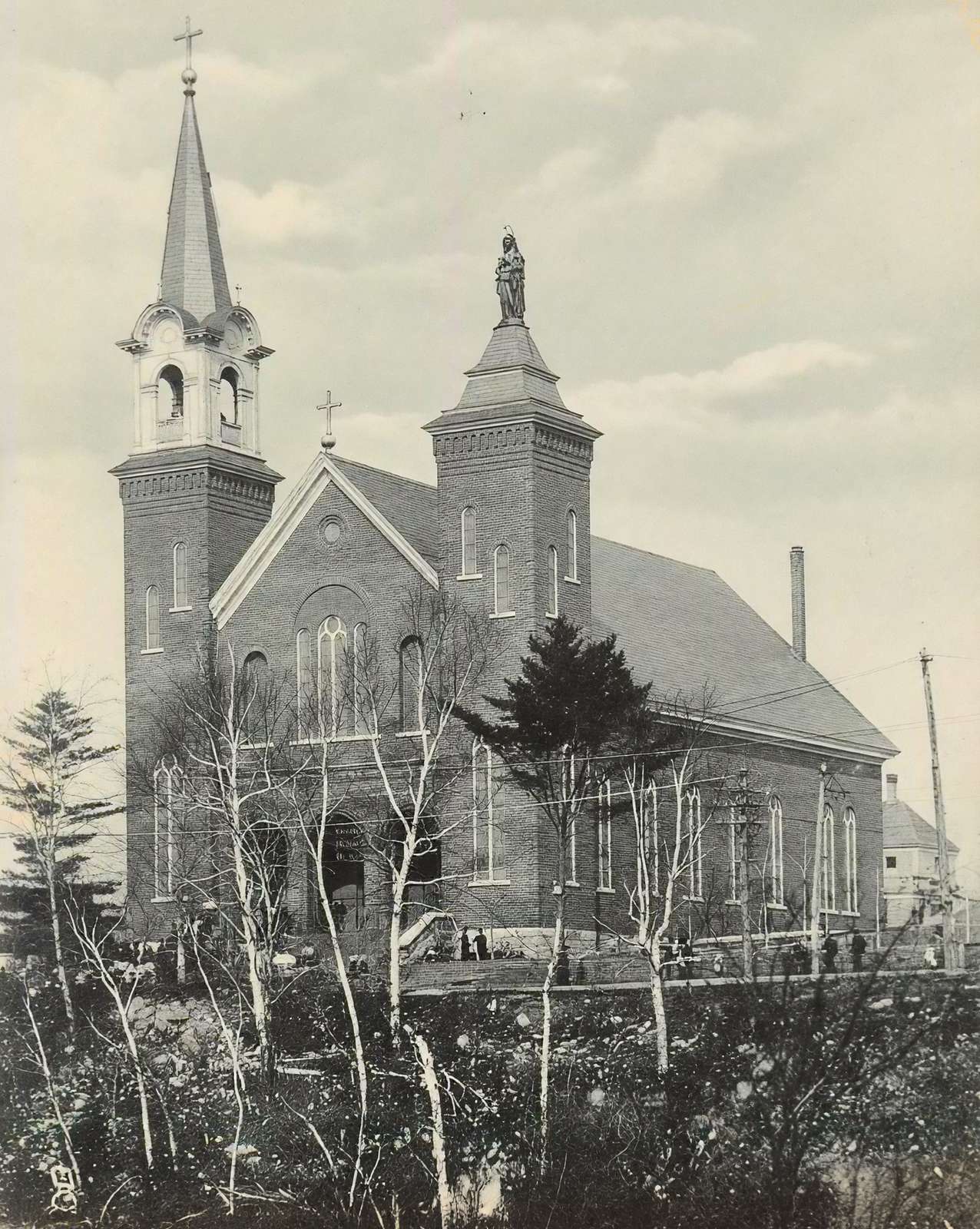 St Anne's Church in Berlin in 1905 vintage photo