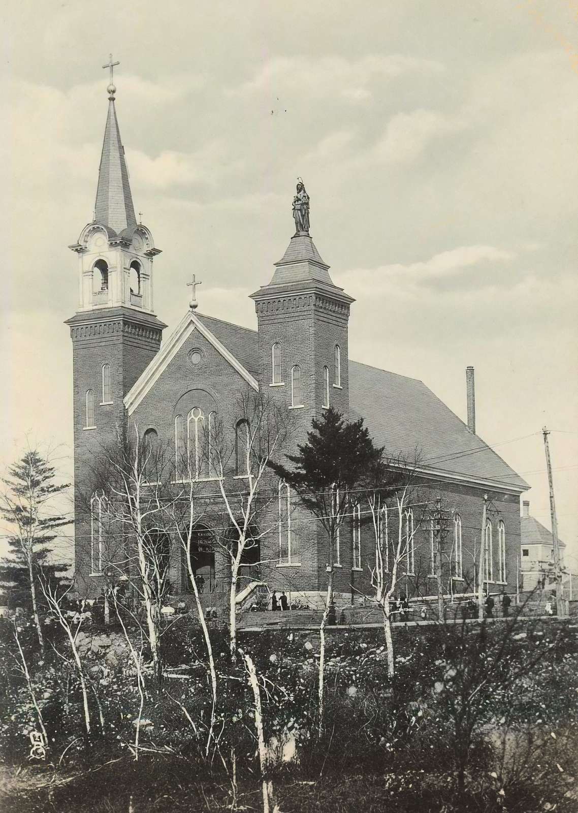 St Anne's Church Berlin NH in 1905 Vintage Print (7 Sizes) - Premium Print
