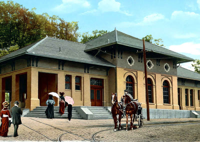 Chesapeake & Ohio Depot Staunton VA in 1907 Vintage Print (7 Sizes)