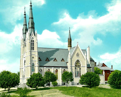 St Andrew's Church in Roanoke in 1908 vintage print