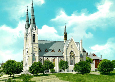 St Andrew's Church Roanoke VA in 1908 Vintage Print (7 Sizes) - Premium Quality