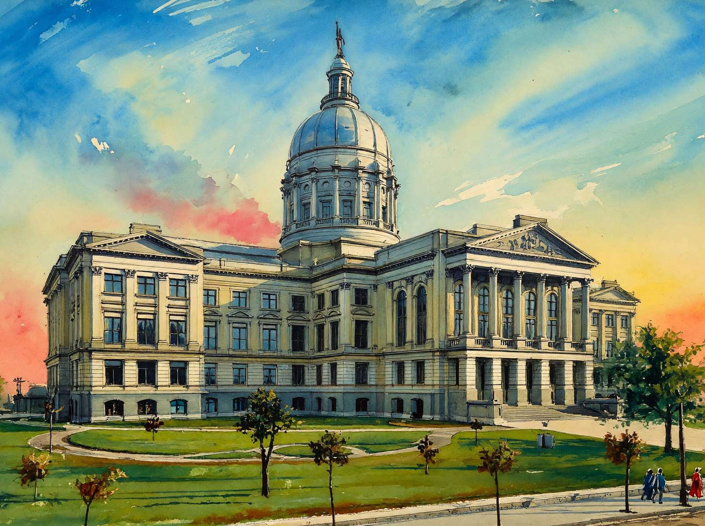 State Capitol Atlanta in 1906 Art Print (7 Sizes) - Archival Paper