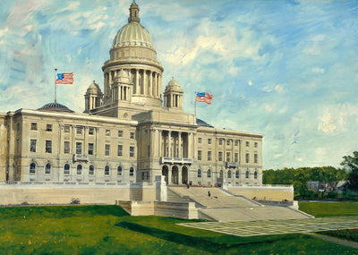 State Capitol Providence RI in 1907 Art Print (5 Sizes) - Enhanced
