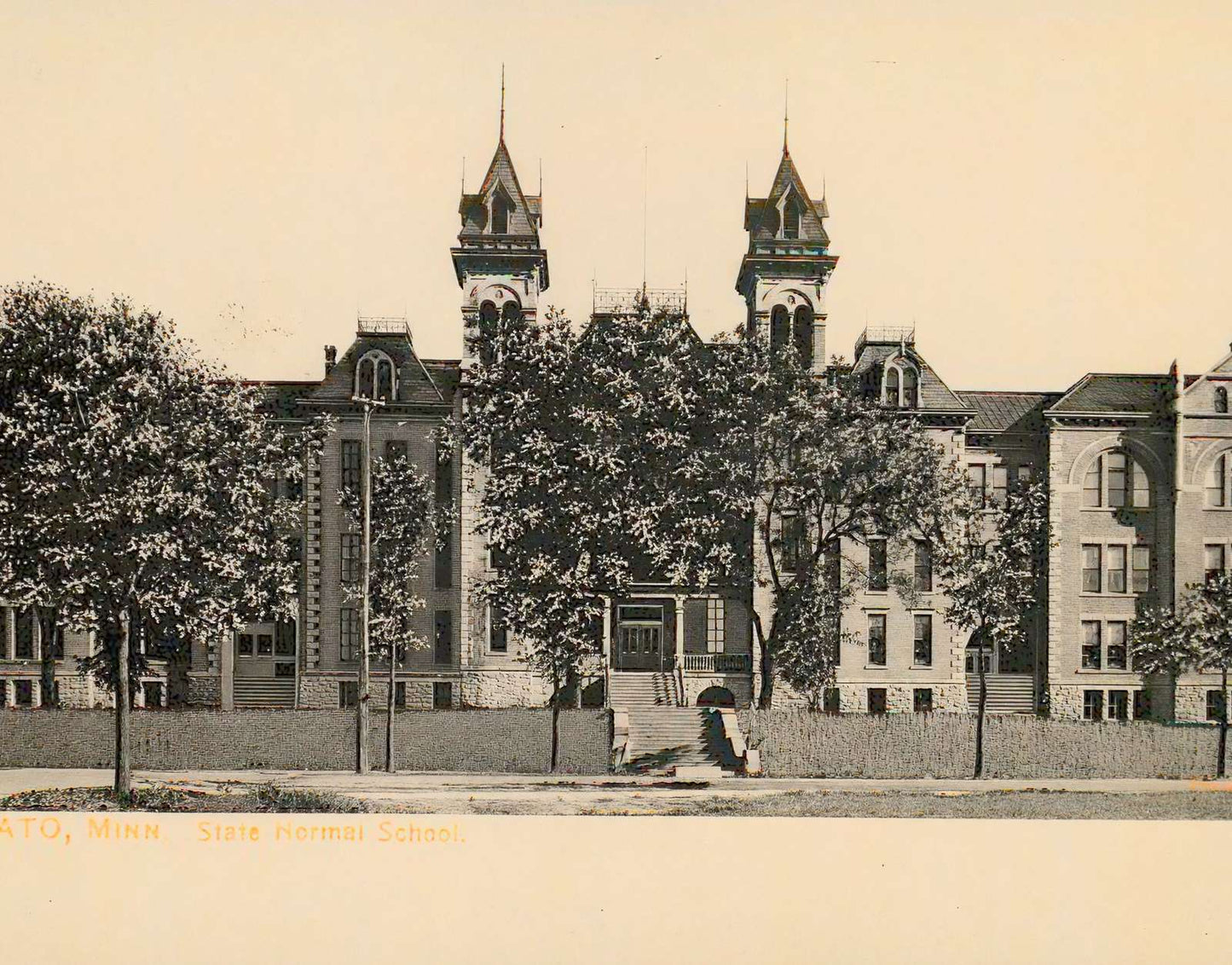 State Normal School Mankato MN in 1911 Vintage Print (7 Sizes) - Acid Free