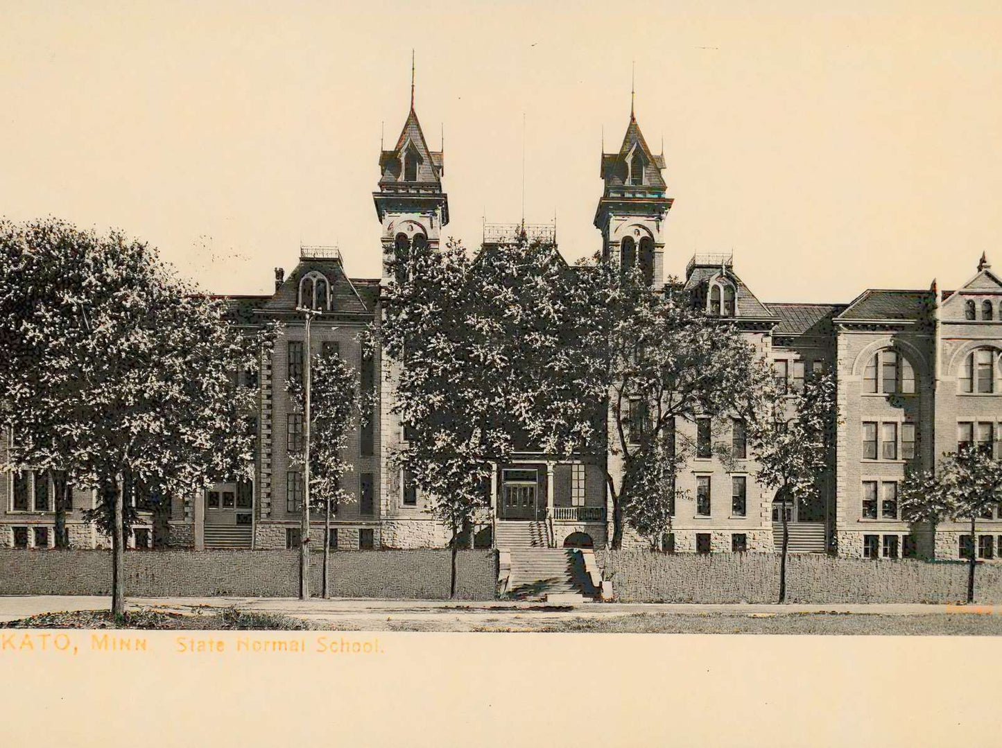 State Normal School Mankato MN in 1911 Vintage Print (7 Sizes) - Acid Free