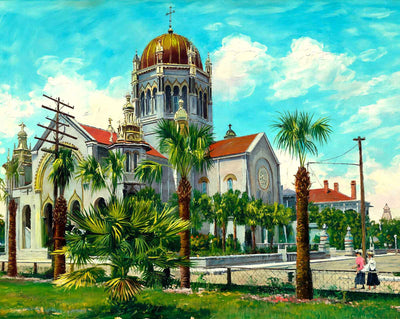Memorial Presbyterian Church in 1908 art print
