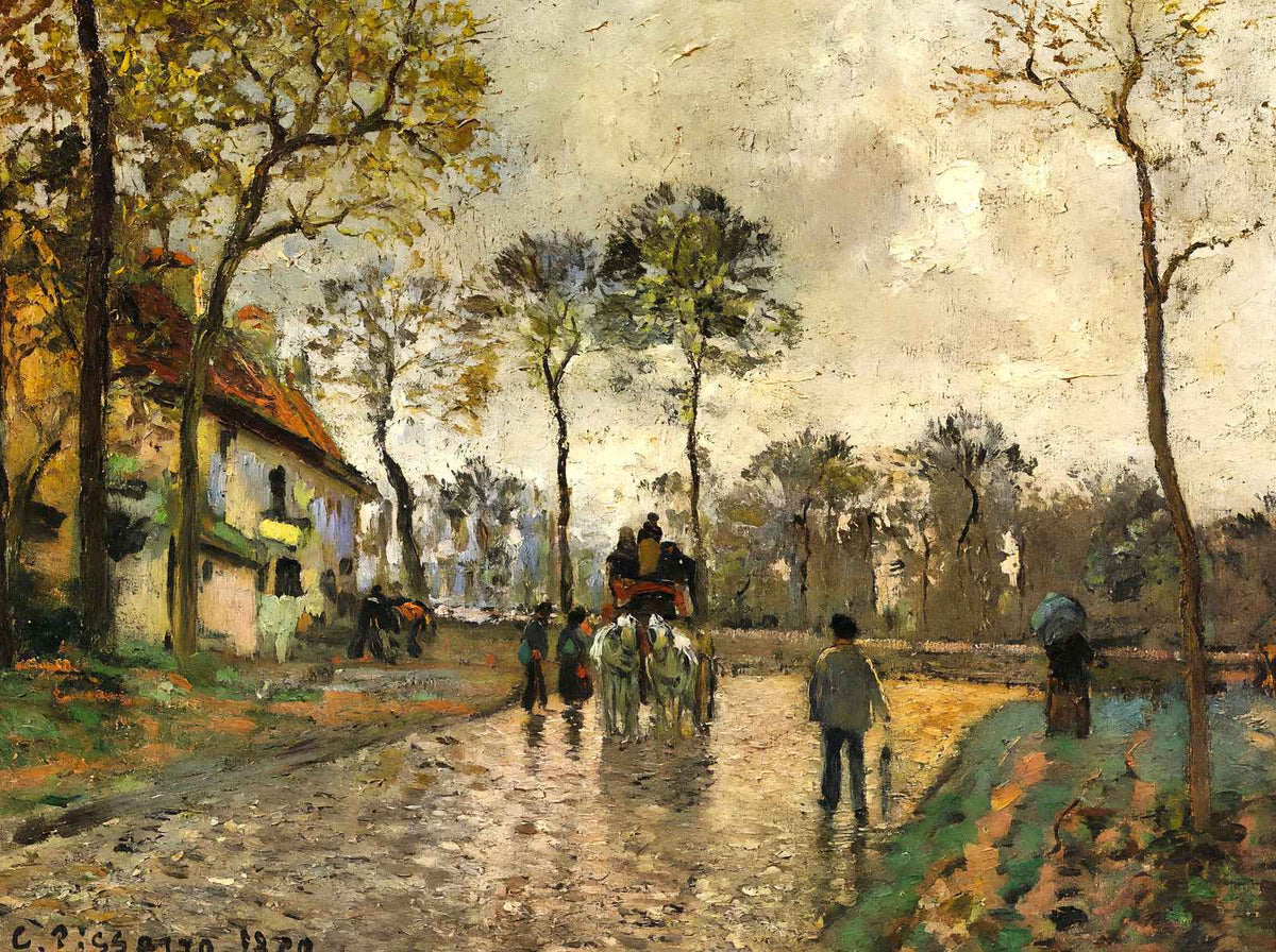 Stagecoach to Louveciennes Fine Art Print 1870 by Camille Pissarro (6 Sizes)