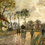 Stagecoach to Louveciennes painting print by Camille Pissarro (1870)