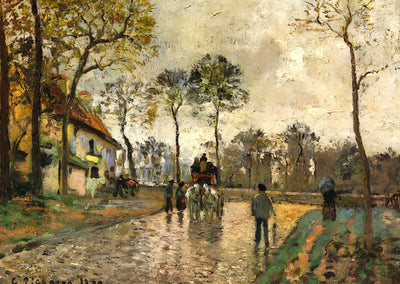 Stagecoach to Louveciennes Fine Art Print 1870 by Camille Pissarro (6 Sizes)