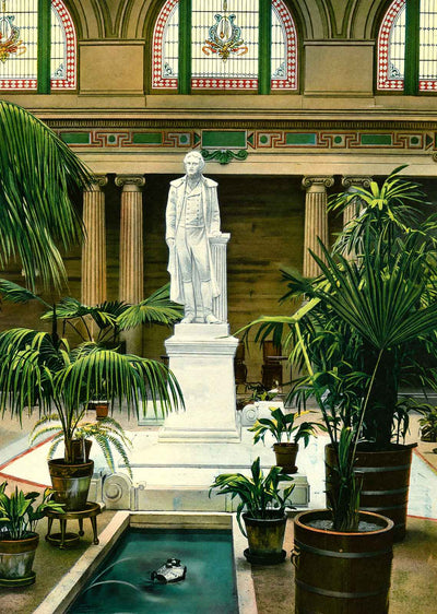 Thomas Jefferson Statue Jefferson Hotel 1908 Vintage Print (7 Sizes) - Acid Free
