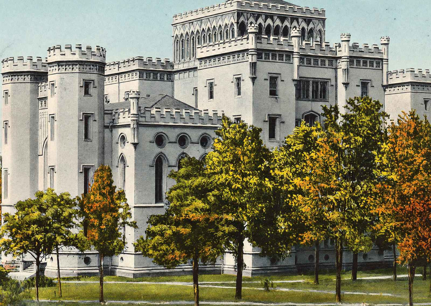State Capitol Baton Rouge in 1906 Vintage Print (7 Sizes) - Retouched