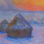 Stacks of Wheat (Sunset, Snow Effect) Art Print 1890 by Claude Monet (6 Sizes)