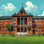 St Basil's College Waco in 1905 Vintage Print (7 Sizes) - Acid Free
