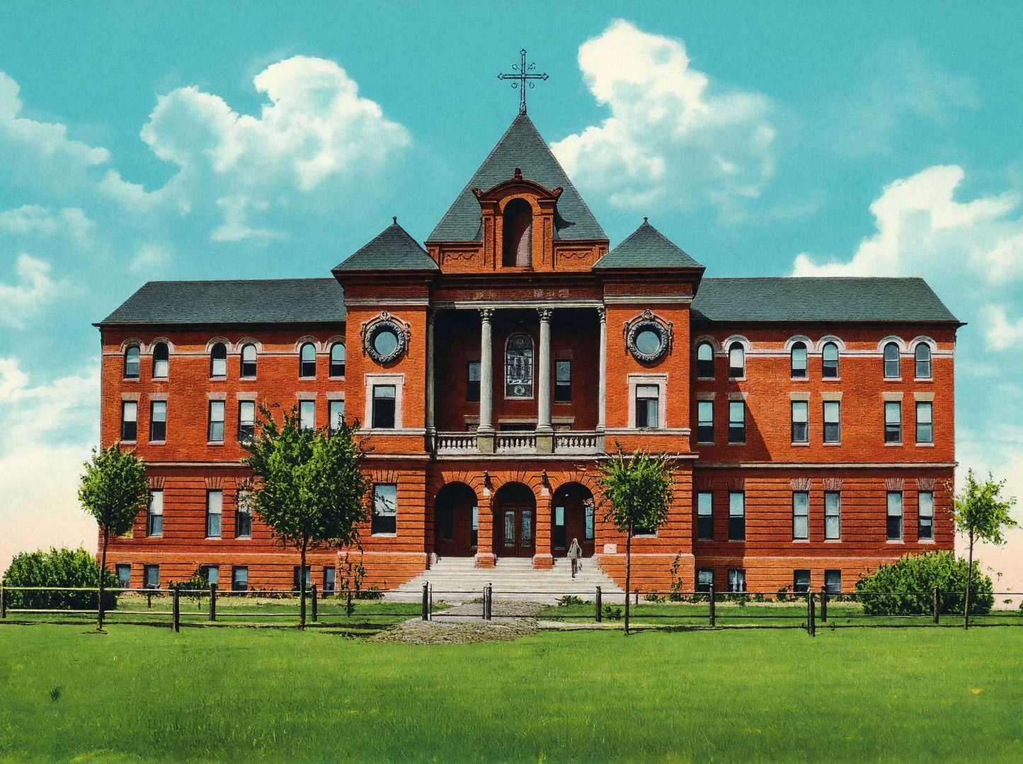 St Basil's College Waco in 1905 Vintage Print (7 Sizes) - Acid Free