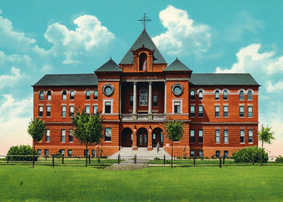 St Basil's College Waco in 1905 Vintage Print (7 Sizes) - Acid Free