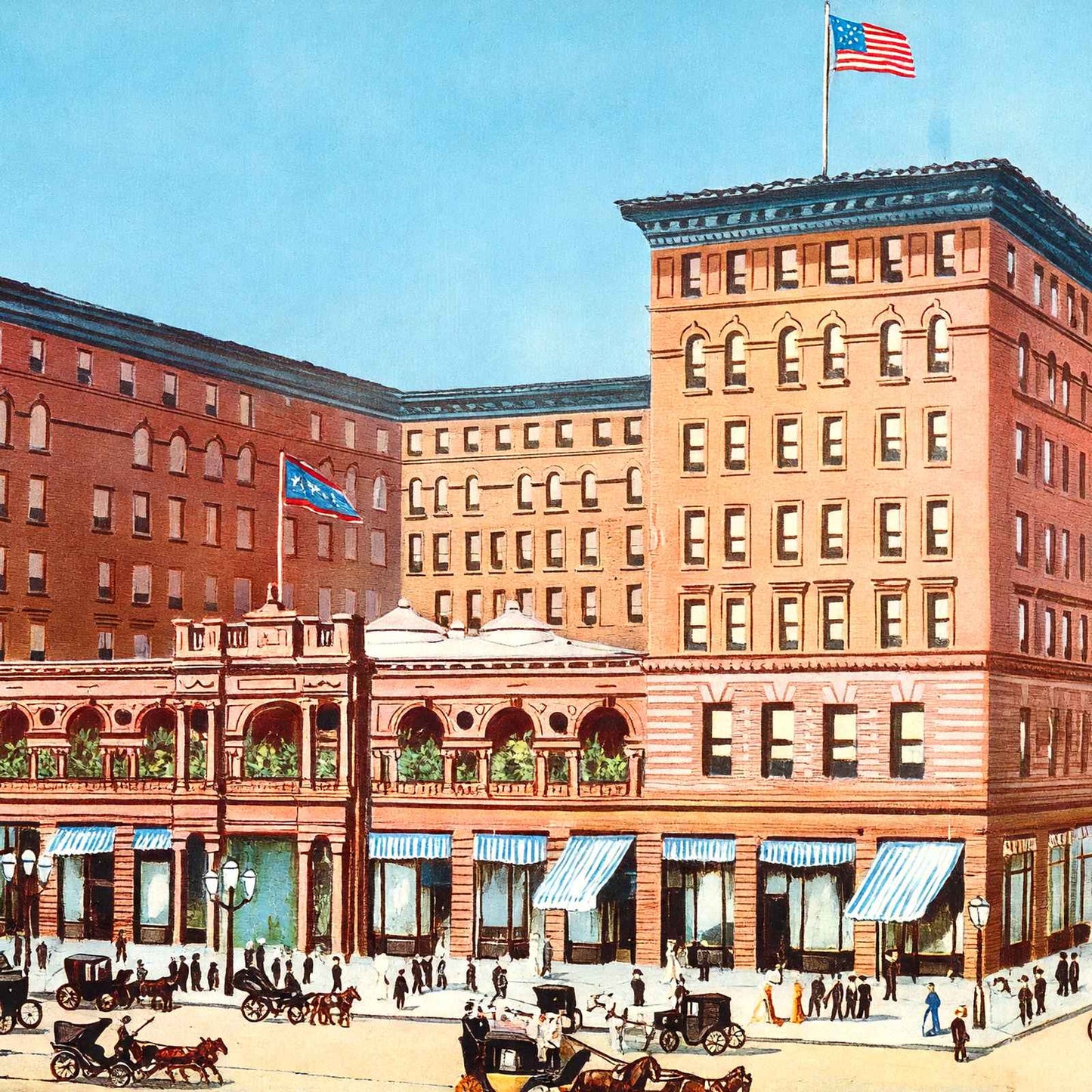 St Charles Hotel New Orleans Vintage Print (7 Sizes) - Acid Free