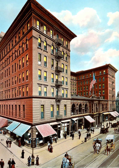St Charles Hotel New Orleans in 1905 Vintage Print (7 Sizes) - Archival Paper