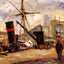 Steamboats 1883 Painting by Camille Pissarro Art Print (6 Sizes) - High Quality
