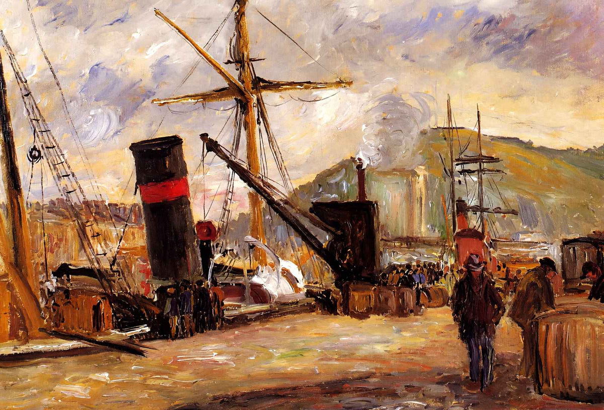 Steamboats 1883 Painting by Camille Pissarro Art Print (6 Sizes) - High Quality