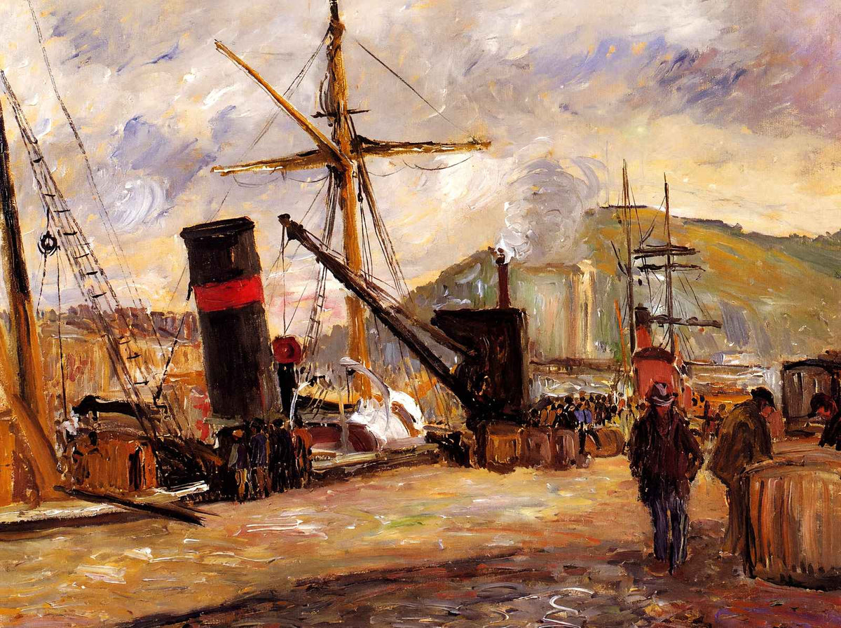 Steamboats 1883 Painting by Camille Pissarro Art Print (6 Sizes) - High Quality