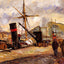 Steamboats painting by Camille Pissarro (1883)