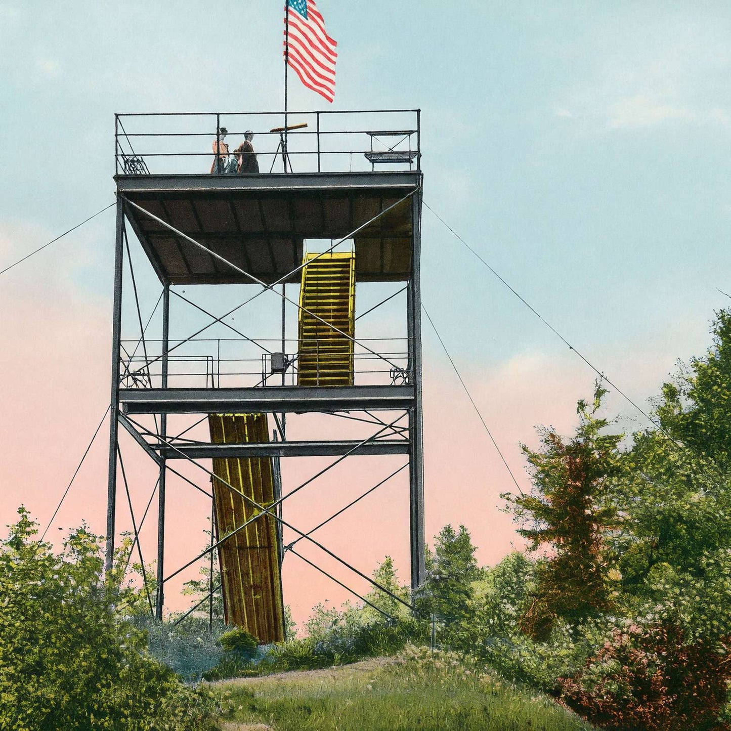 Steel Observatory Mount Agassiz Bethlehem NH in 1911 Vintage Print (7 Sizes)