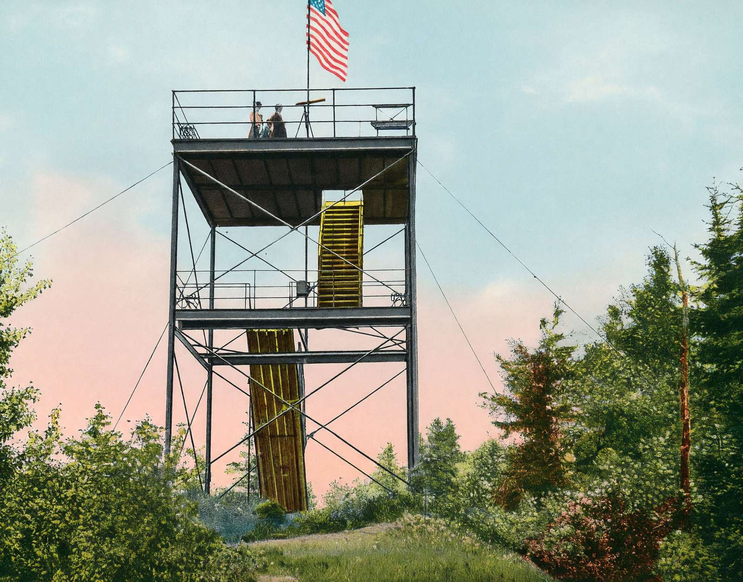 Steel Observatory Mount Agassiz Bethlehem NH in 1911 Vintage Print (7 Sizes)