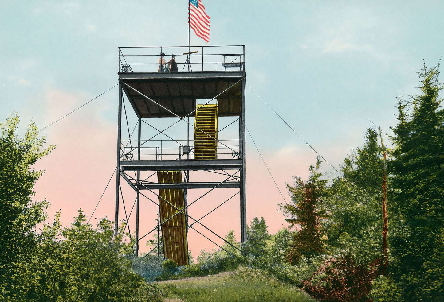 Steel Observatory Mount Agassiz Bethlehem NH in 1911 Vintage Print (7 Sizes)