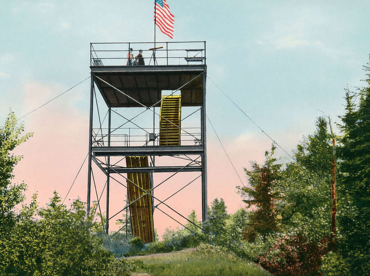 Steel Observatory Mount Agassiz Bethlehem NH in 1911 Vintage Print (7 Sizes)
