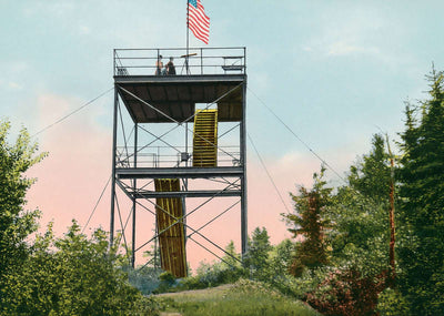 Steel Observatory Mount Agassiz Bethlehem NH in 1911 Vintage Print (7 Sizes)