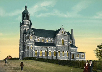 St Francis Xavier School Nashua NH in 1906 Vintage Print (7 Sizes) - Restored