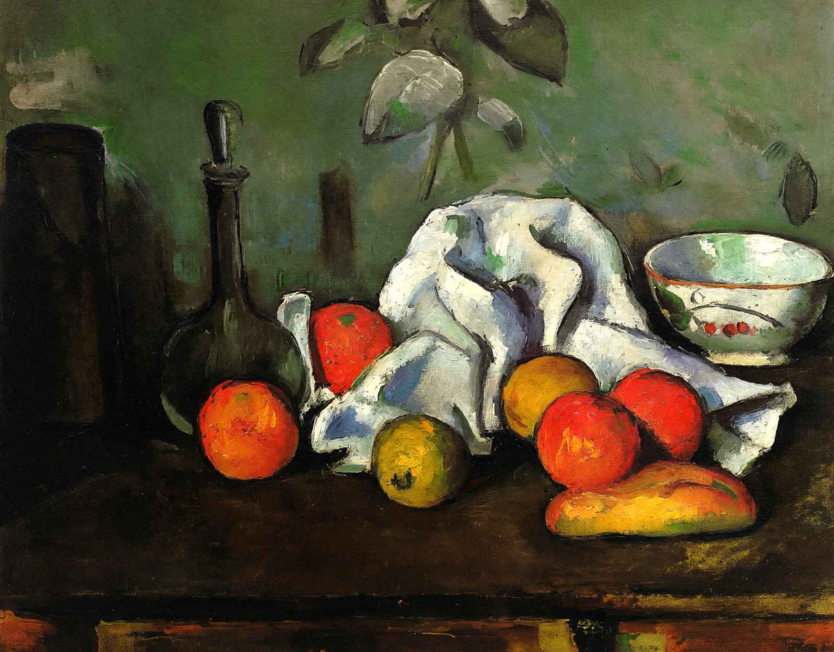 Still Life with Fruits 1880 Painting by Paul Cezanne Art Print (6 Sizes)